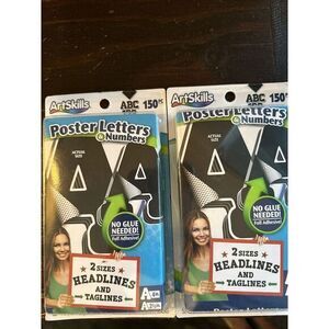 ArtSkills‎ Poster Letters & Numbers, full adhesive, 300 PCS (150 pcs per box).